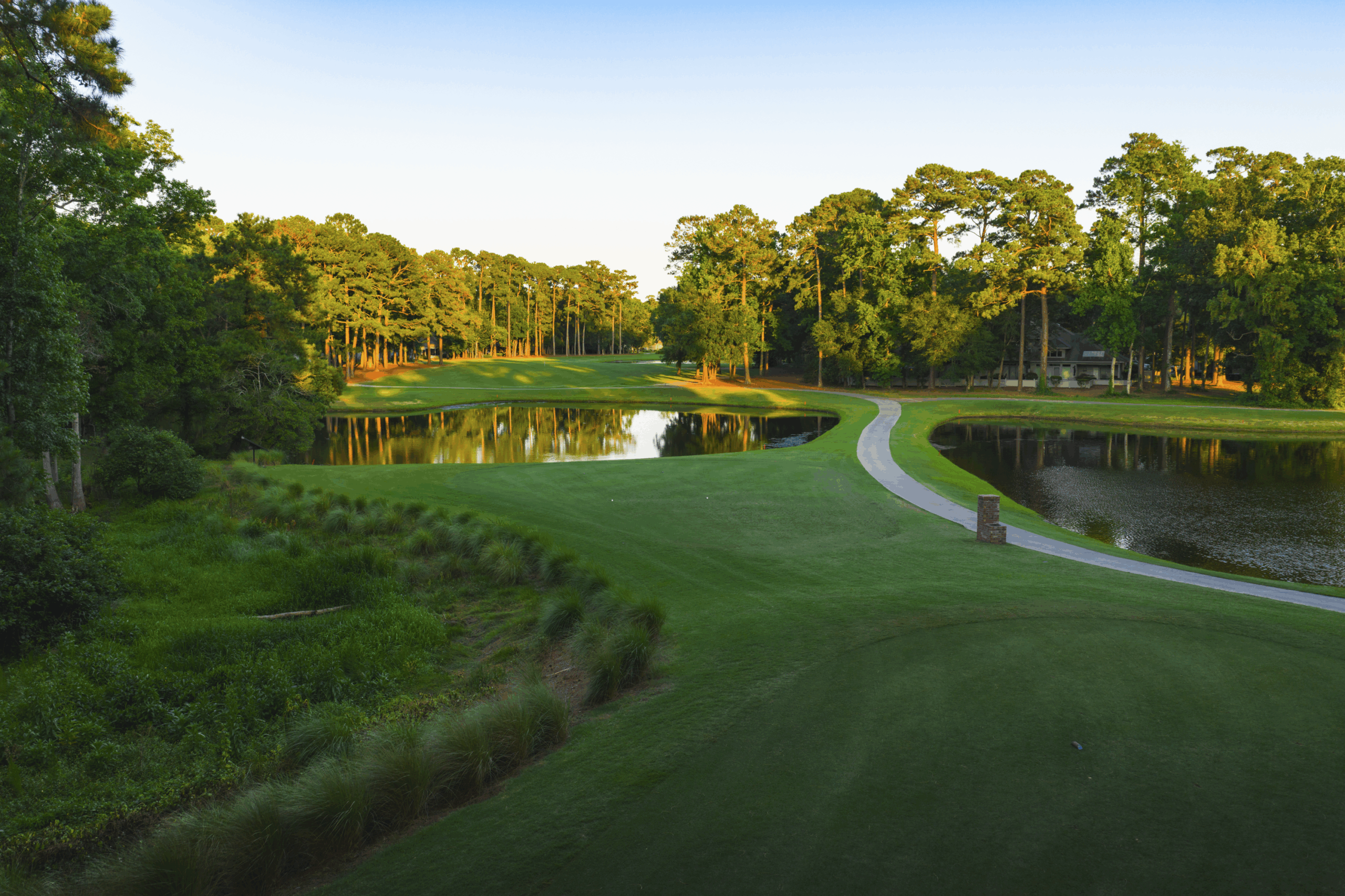 Aerial view of Myrtle Beach golf courses