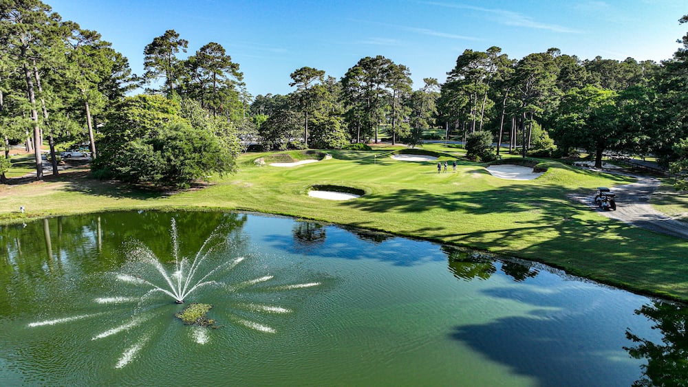 Eagle Nest Golf Club finishing hole aerial