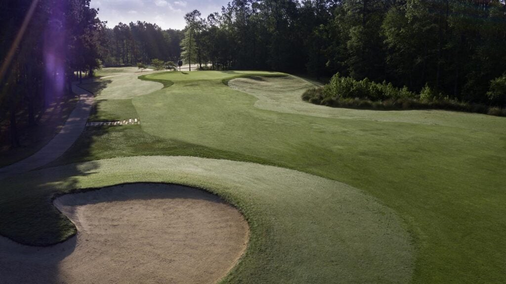 Shaftesbury Glen Golf and Fish Club fairway and bunker in Conway South Carolina