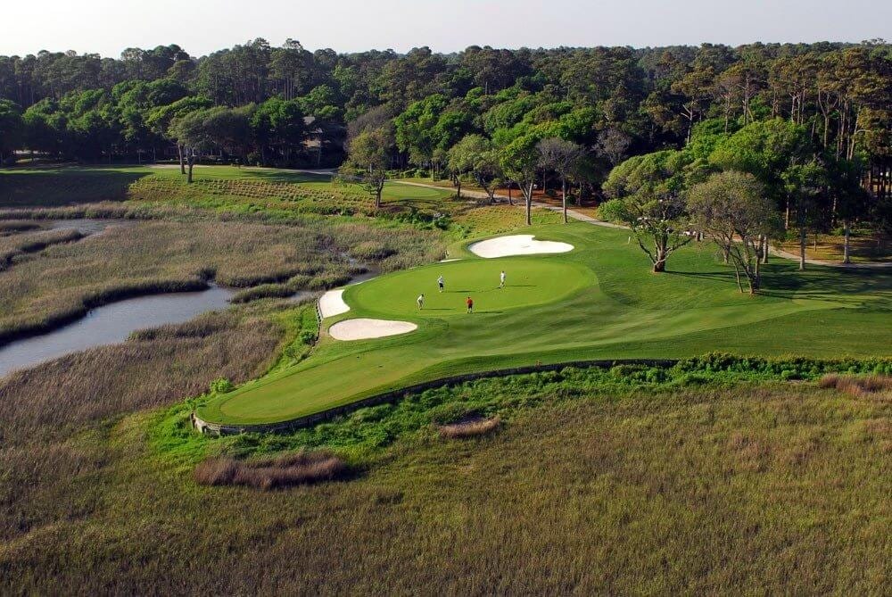 Tidewater Golf Club marsh golf hole in Myrtle Beach