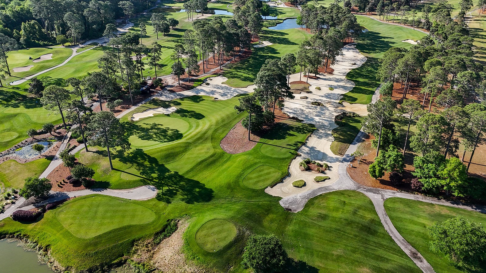 Premium Myrtle Beach golf package cost aerial golf course view