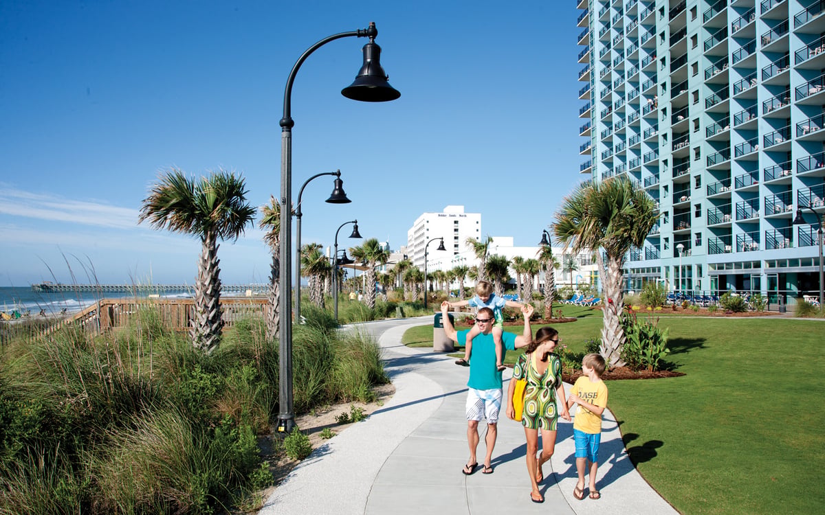 Central Myrtle Beach lodging area for a golf trip