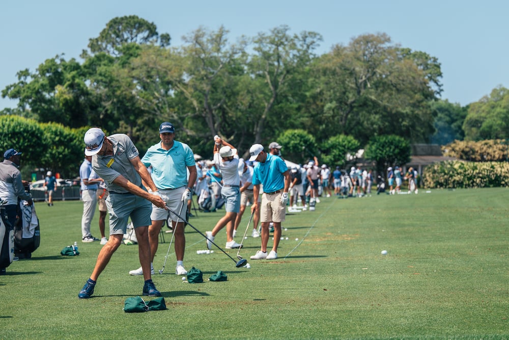 Range balls at a Myrtle Beach golf practice range