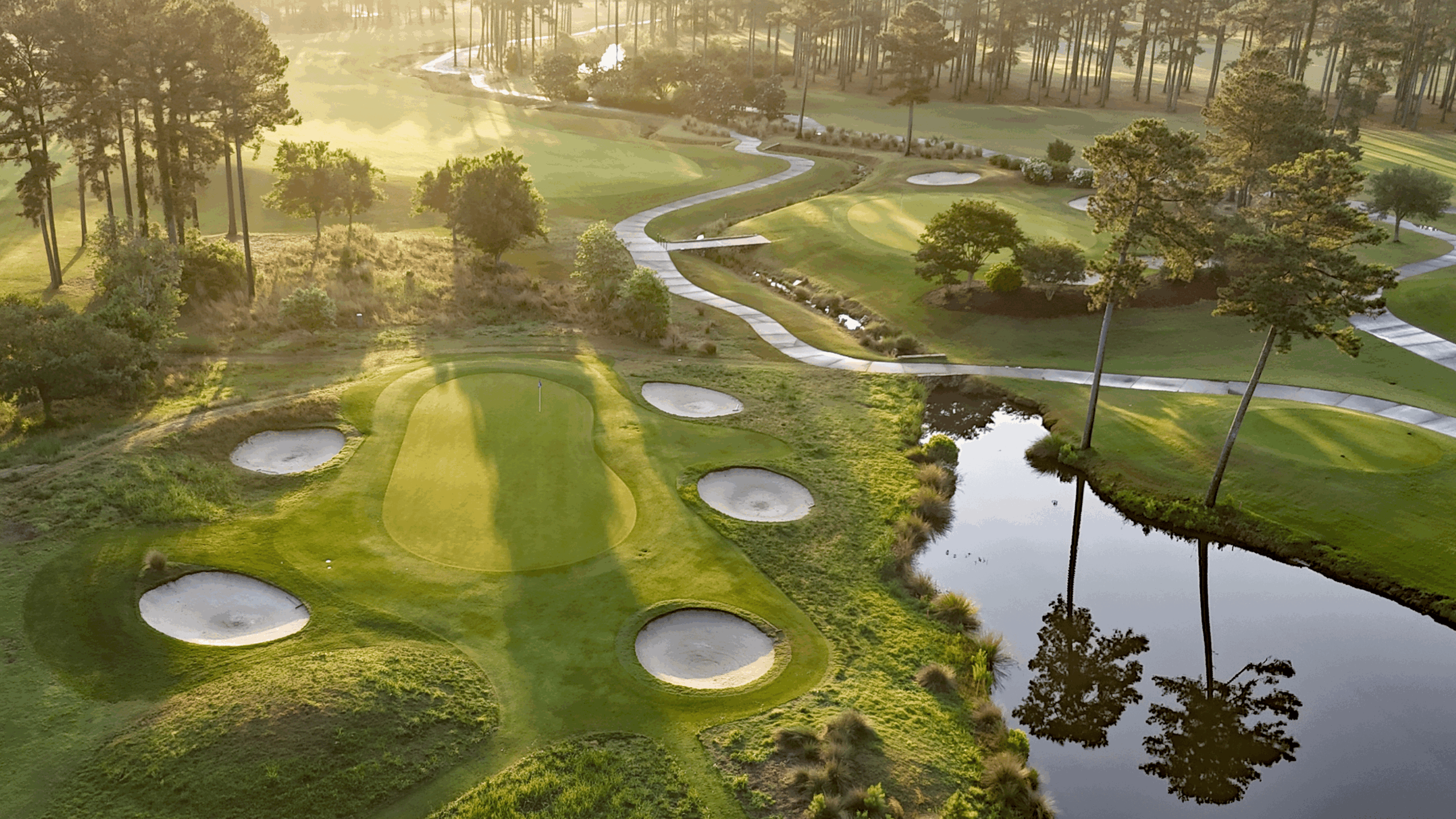 World Tour Golf Links Postage Stamp hole inspired by Royal Troon